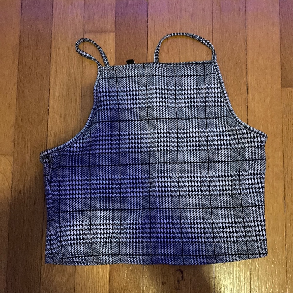 Checkered crop top